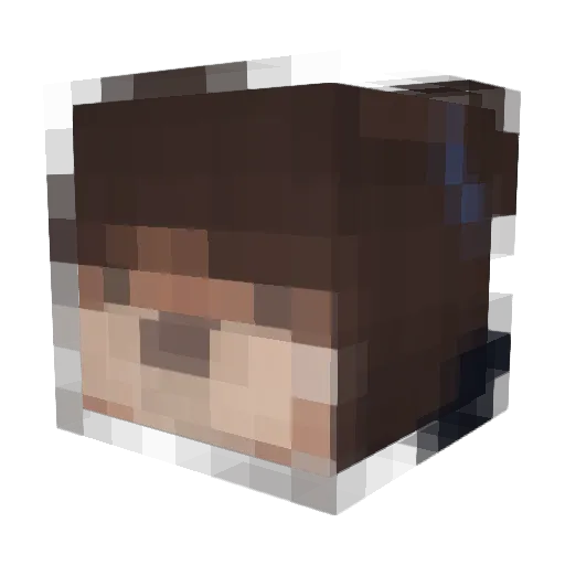 AG323rose Minecraft avatar head, 3D render