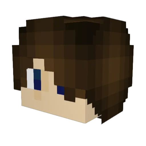 AG3NT_6 Minecraft avatar head, 3D render