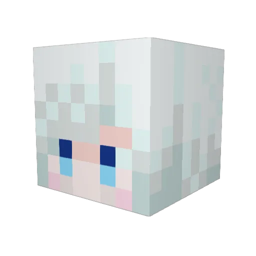 AGEHA_94 Minecraft avatar head, 3D render