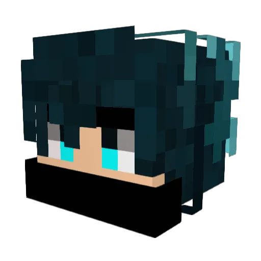 AGENT_levrai Minecraft avatar head, 3D render