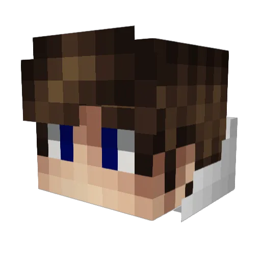 AGERMIS Minecraft avatar head, 3D render