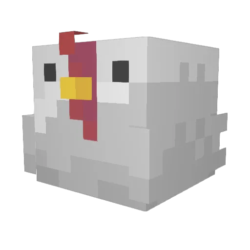 AGGER_rl Minecraft avatar head, 3D render