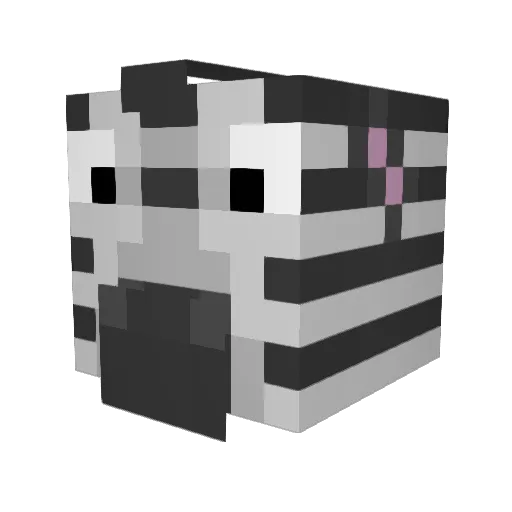 AGGRESIVEZEBRA Minecraft avatar head, 3D render