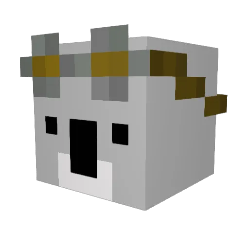 AGGRRREEESSIFFF Minecraft avatar head, 3D render