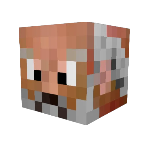 AGKlimov Minecraft avatar head, 3D render