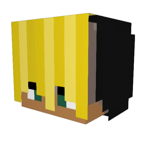 AGM_2512 Minecraft avatar head, 3D render