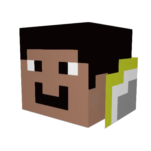 AGM__98 Minecraft avatar head, 3D render