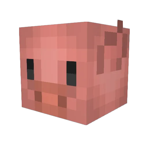 AGN3 Minecraft avatar head, 3D render