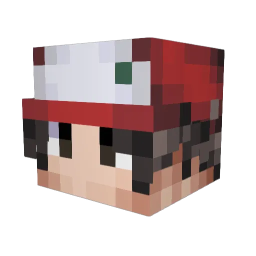 AGN_Kenny Minecraft avatar head, 3D render