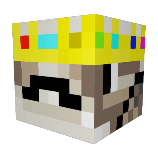 AGOATMAN Minecraft avatar head, 3D render