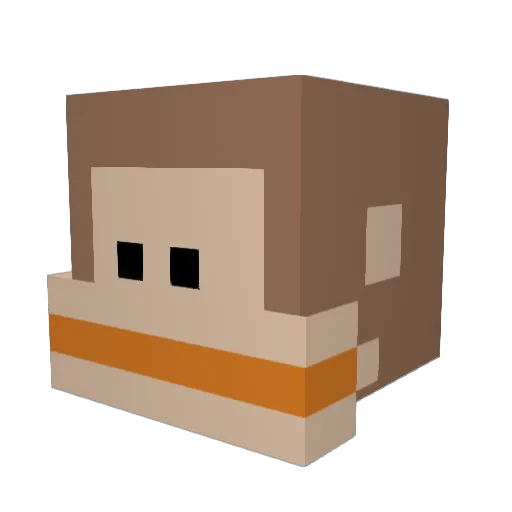 AGODOF_ALLL Minecraft avatar head, 3D render