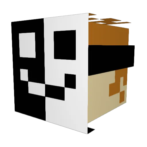AGRAS061 Minecraft avatar head, 3D render