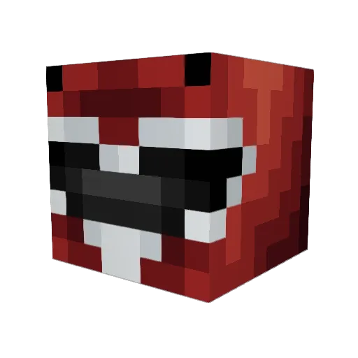 AGS098 Minecraft avatar head, 3D render