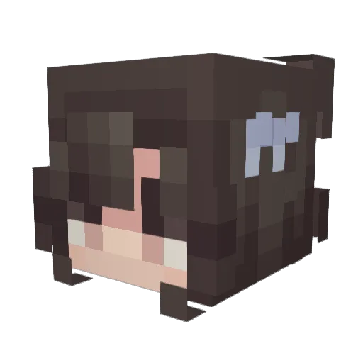 AGUSSRL Minecraft avatar head, 3D render