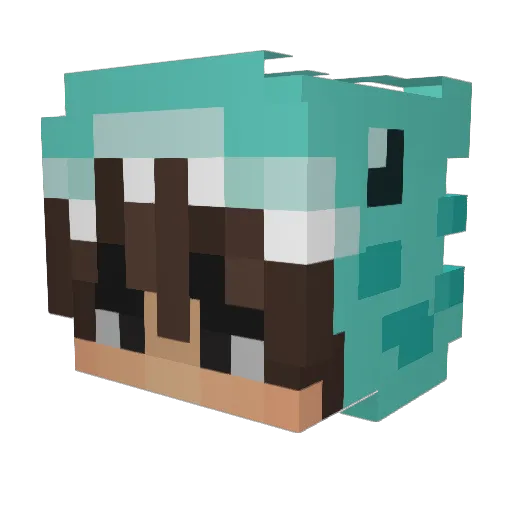 AGVnmgv Minecraft avatar head, 3D render