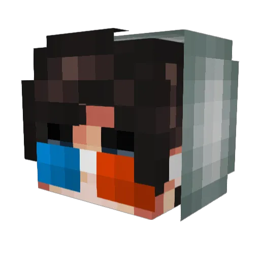 AGXLlive Minecraft avatar head, 3D render