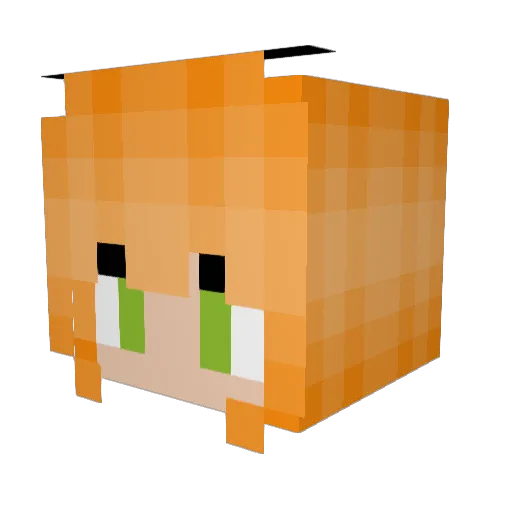 AG_3 Minecraft avatar head, 3D render