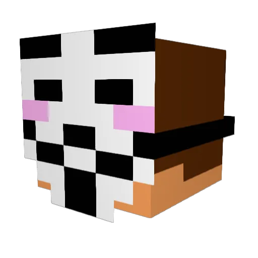 AG_6 Minecraft avatar head, 3D render