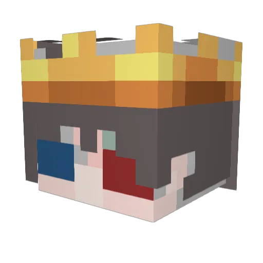 AG_G4MING Minecraft avatar head, 3D render