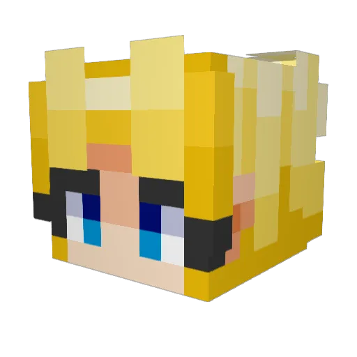 AG_Senpai Minecraft avatar head, 3D render