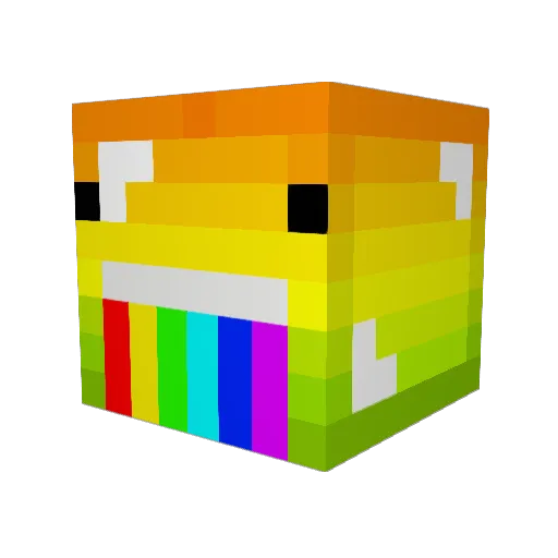 AGames24 Minecraft avatar head, 3D render