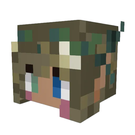 AGirl83 Minecraft avatar head, 3D render