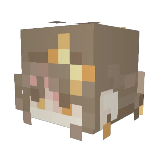 AGirlInADress Minecraft avatar head, 3D render