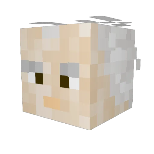 AGjuggler Minecraft avatar head, 3D render