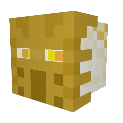 AGnlz Minecraft avatar head, 3D render