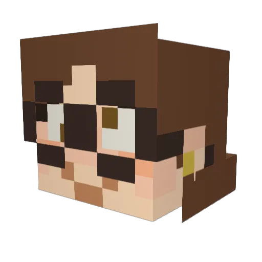 AGoatThatHonks Minecraft avatar head, 3D render
