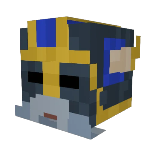 AGoldenChicken Minecraft avatar head, 3D render