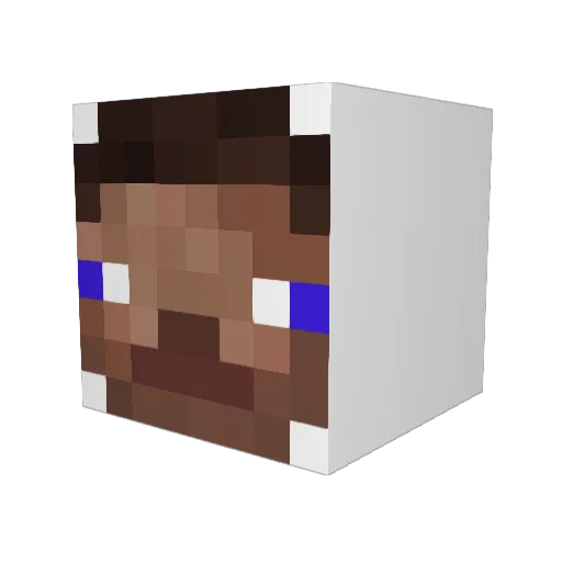 AGravyBoat Minecraft avatar head, 3D render