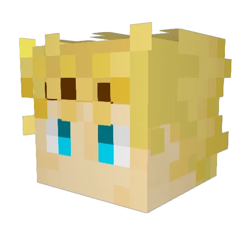 AGrimmSituation Minecraft avatar head, 3D render