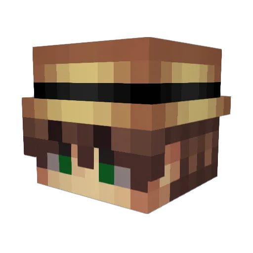 AGrovyle Minecraft avatar head, 3D render