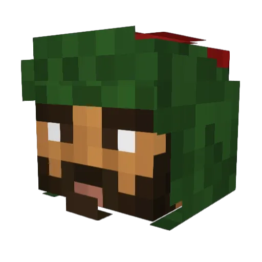 AGuyHaving7Lives Minecraft avatar head, 3D render