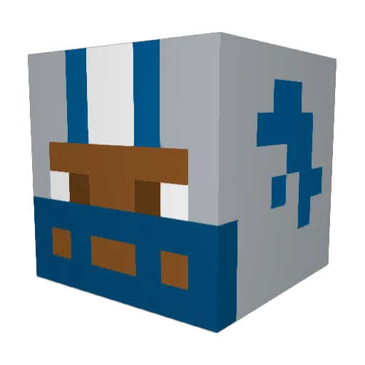 AHA20 Minecraft avatar head, 3D render
