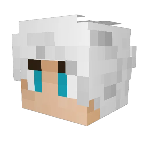AHAK8i Minecraft avatar head, 3D render