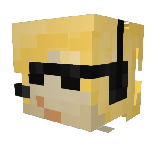 AHDPEU1337 Minecraft avatar head, 3D render