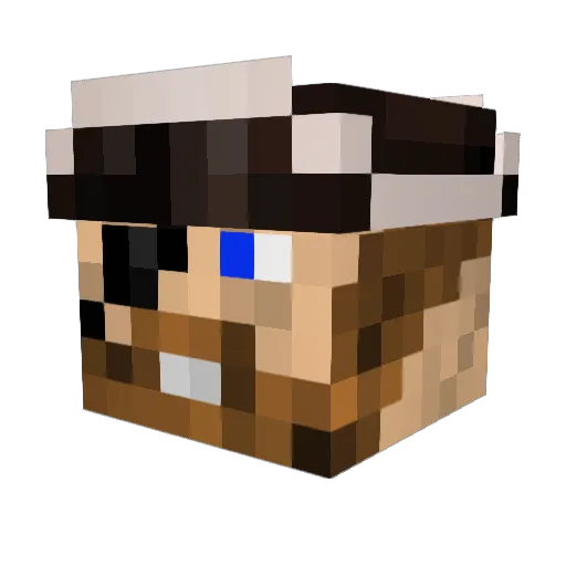 AHDROS Minecraft avatar head, 3D render