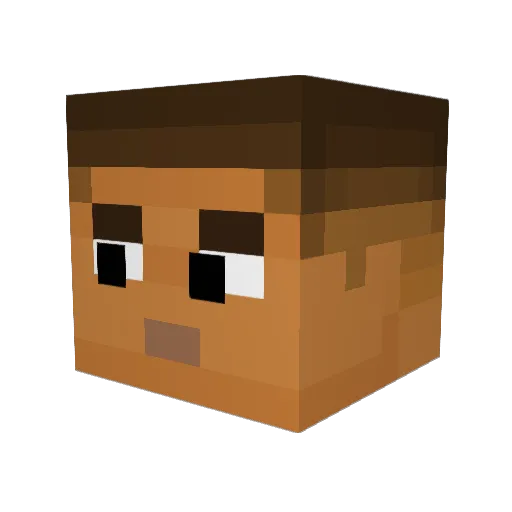 AHGFG Minecraft avatar head, 3D render