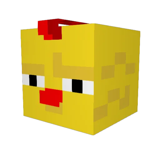 AHJUNJUN Minecraft avatar head, 3D render