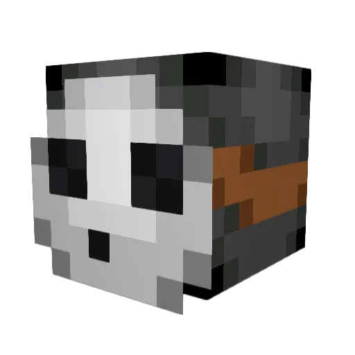 AHJninja Minecraft avatar head, 3D render
