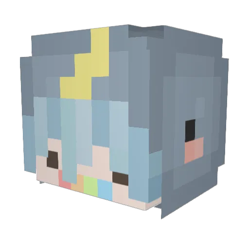AHM3T Minecraft avatar head, 3D render