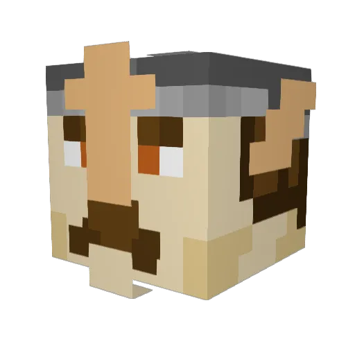 AHMADKOV Minecraft avatar head, 3D render
