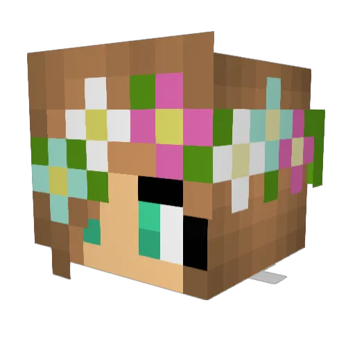 AHPapaya Minecraft avatar head, 3D render