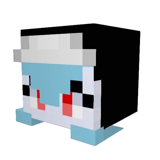 AHRI_117 Minecraft avatar head, 3D render