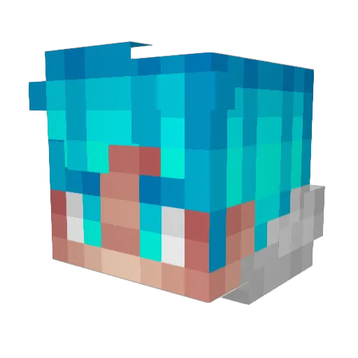 AHRL9 Minecraft avatar head, 3D render