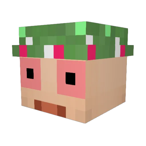 AHSS Minecraft avatar head, 3D render