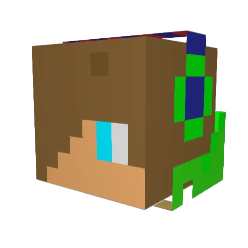 AHV2003 Minecraft avatar head, 3D render