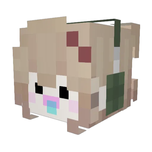 AH_0000 Minecraft avatar head, 3D render